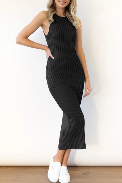 Simplicity Color O Neck One Step Skirt Dresses