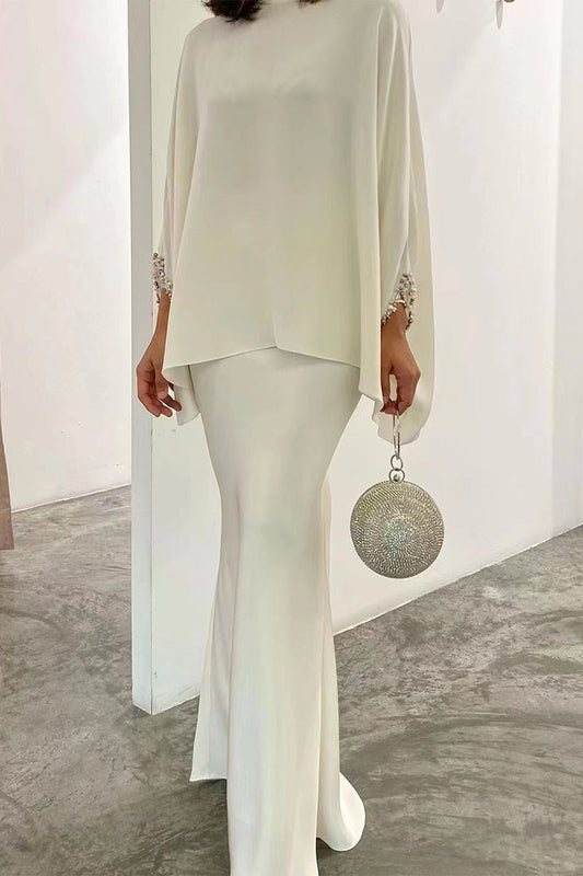 Celebrities Pearl O Neck Long Sleeve Two Pieces