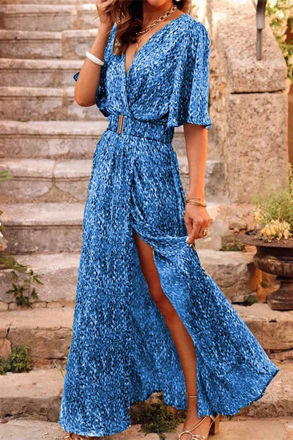 College Patchwork With Belt V Neck Waist Skirt Dresses(5 Colors)