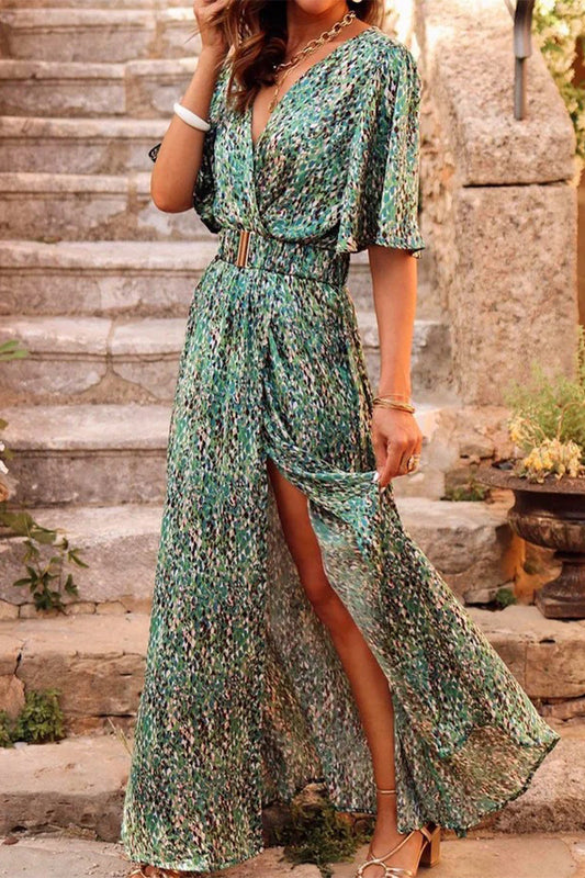 College Patchwork With Belt V Neck Waist Skirt Dresses(5 Colors)