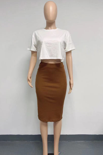 Street O Neck Short Sleeve Two Pieces
