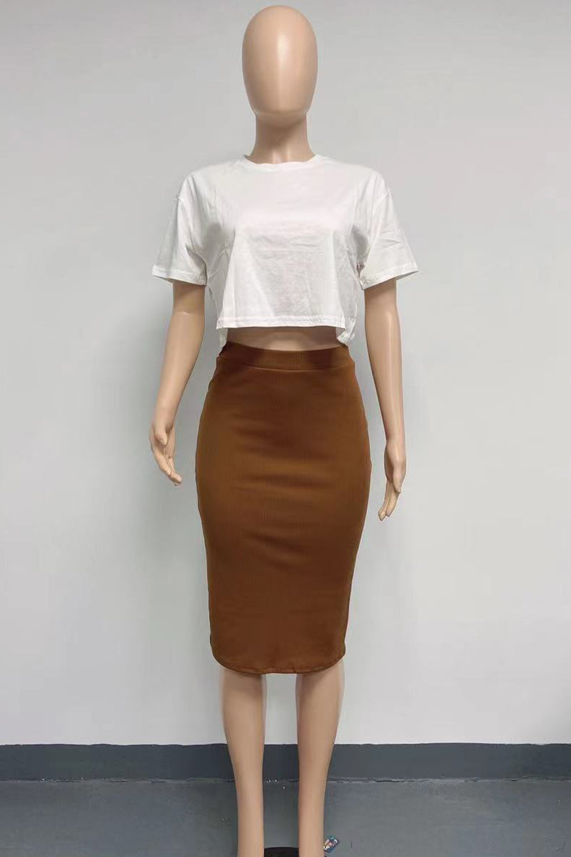 Street O Neck Short Sleeve Two Pieces