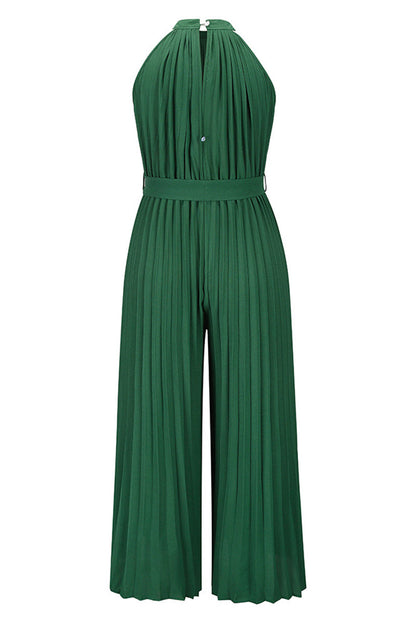 Simplicity Frenulum Fold Halter Loose Jumpsuits(6 Colors)