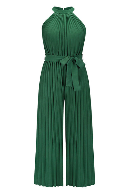 Simplicity Frenulum Fold Halter Loose Jumpsuits(6 Colors)