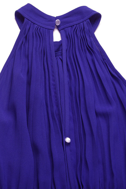 Simplicity Frenulum Fold Halter Loose Jumpsuits(6 Colors)