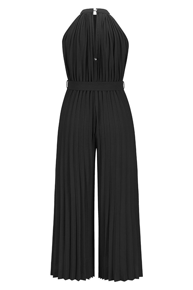 Simplicity Frenulum Fold Halter Loose Jumpsuits(6 Colors)
