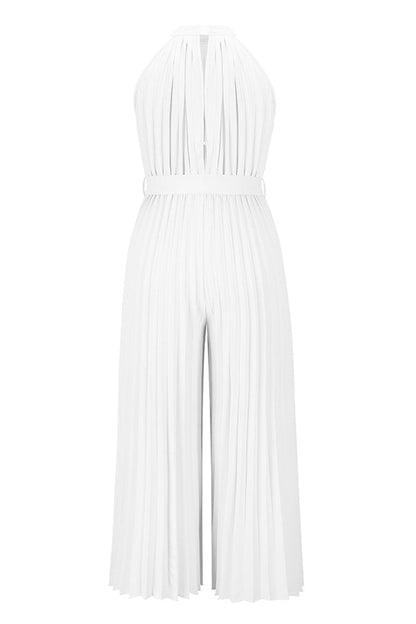 Simplicity Frenulum Fold Halter Loose Jumpsuits(6 Colors)