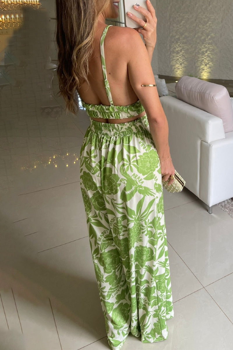V Neck Sleeveless Two Pieces