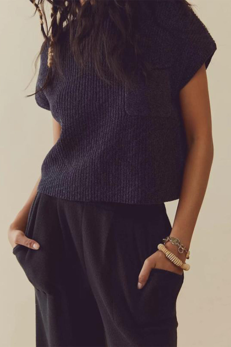 Simplicity Pocket O Neck Two Pieces
