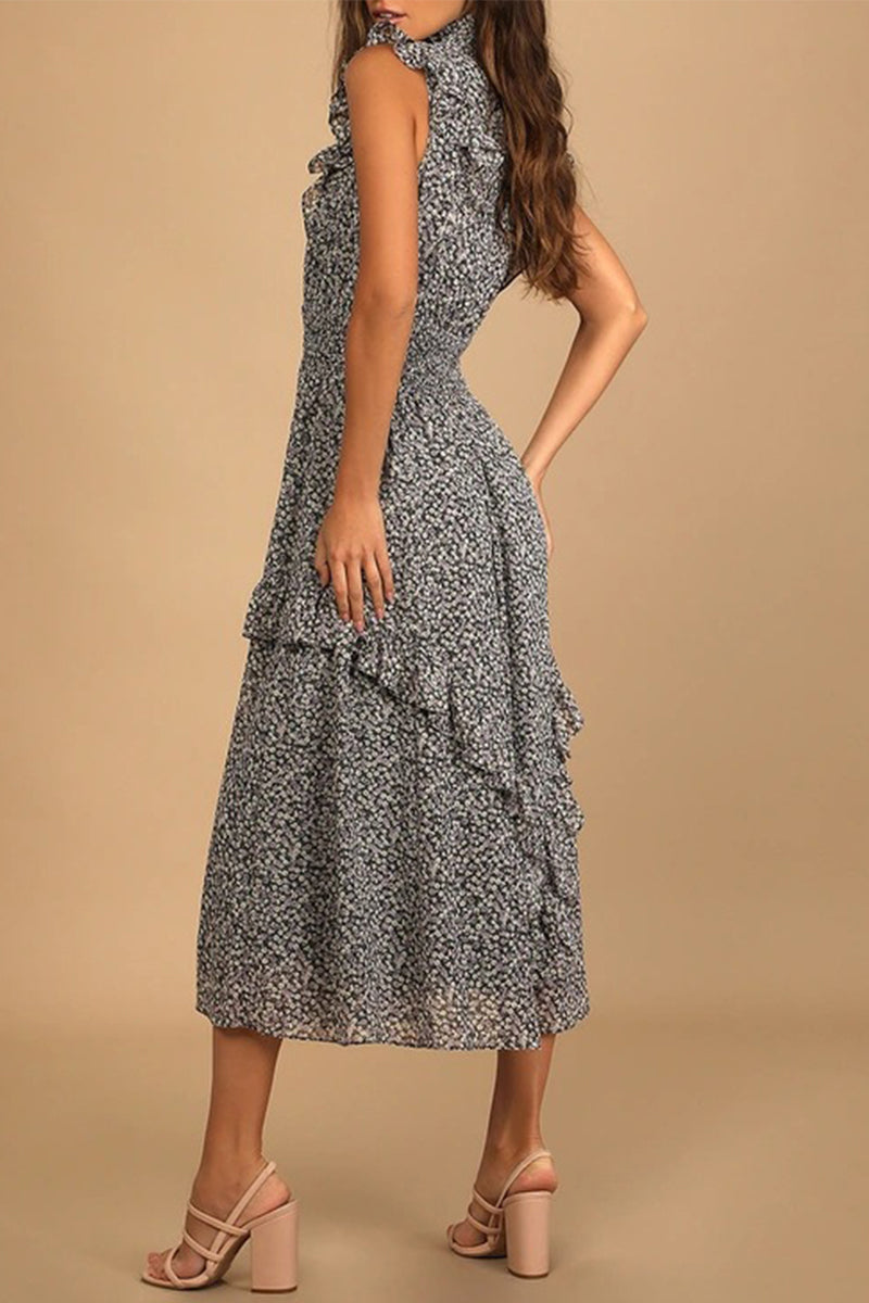College Patchwork Turtleneck Waist Skirt Dresses