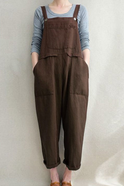Pocket Loose Jumpsuits