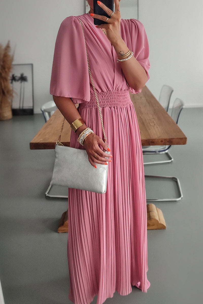 Fold V Neck Loose Jumpsuits(3 Colors)