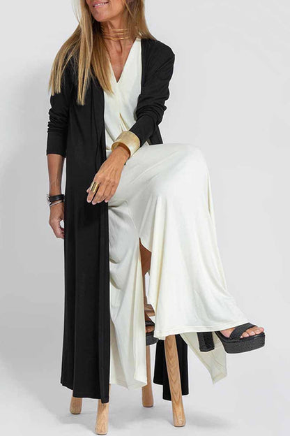 Street Slit Cardigan Collar Outerwear(4 Colors)