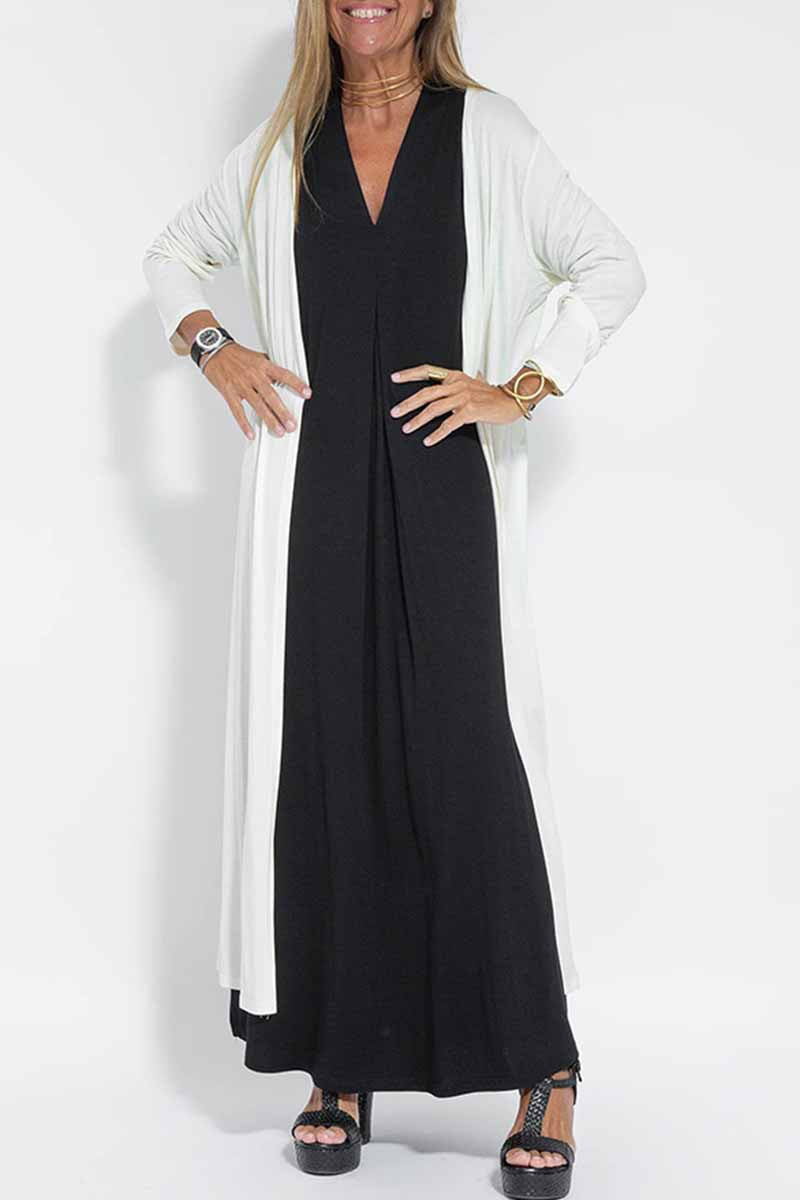 Street Slit Cardigan Collar Outerwear(4 Colors)