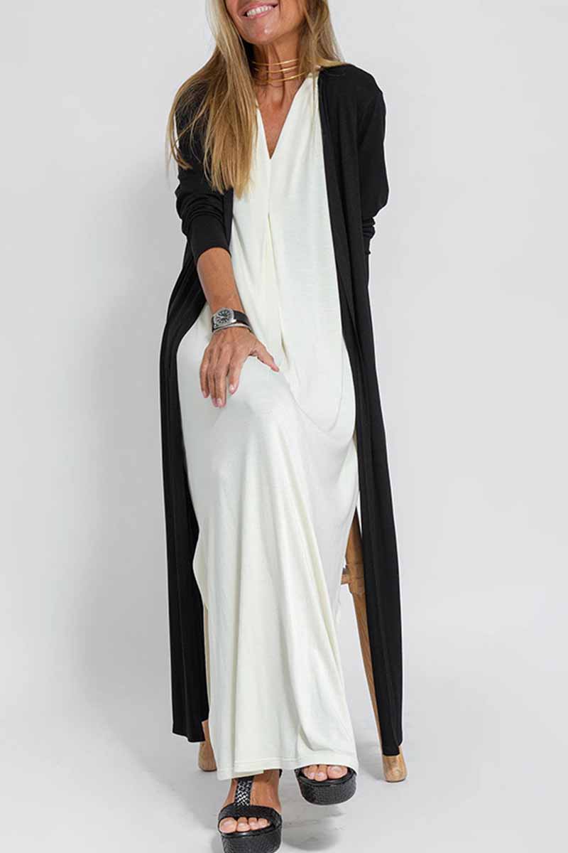 Street Slit Cardigan Collar Outerwear(4 Colors)