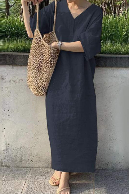V Neck One Step Skirt Dresses