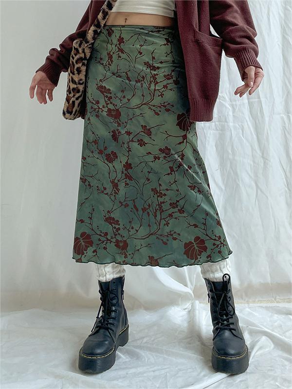Green Midi Skirt