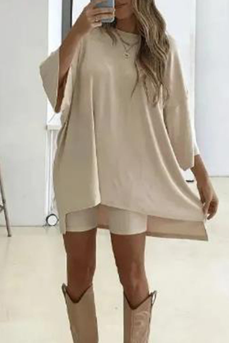 Simplicity O Neck Three Quarter Two Pieces