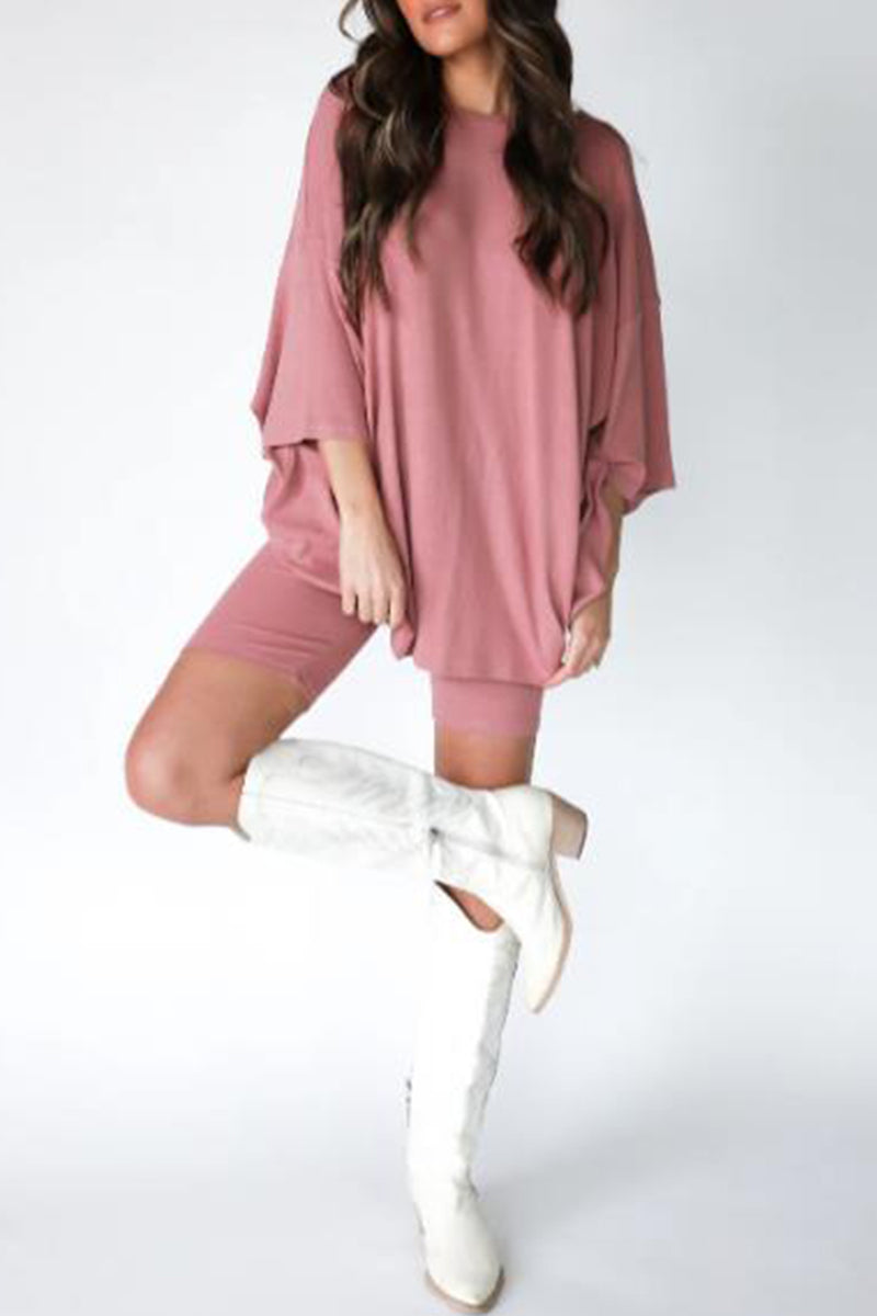 Simplicity O Neck Three Quarter Two Pieces