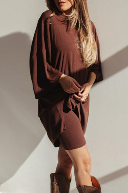 Simplicity O Neck Three Quarter Two Pieces