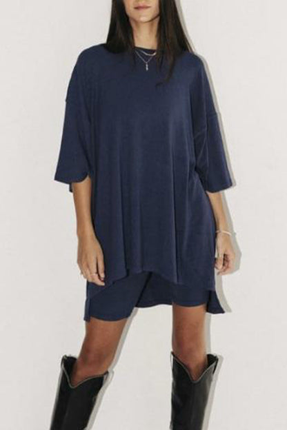 Simplicity O Neck Three Quarter Two Pieces