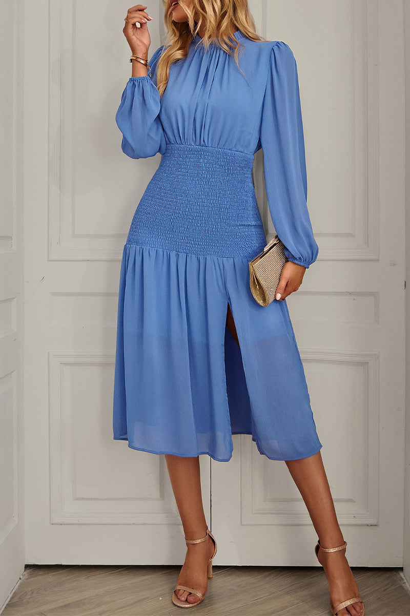Flounce Half a Turtleneck Waist Skirt Dresses