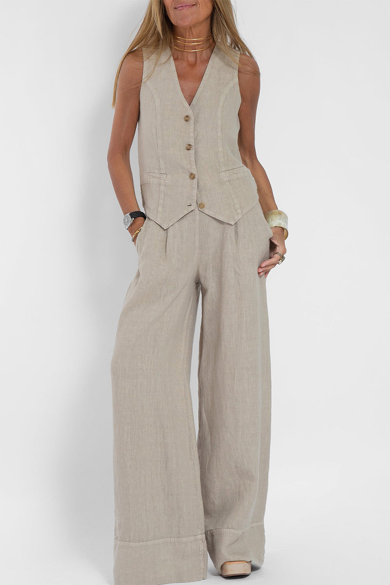 Beading V Neck Sleeveless Two Pieces