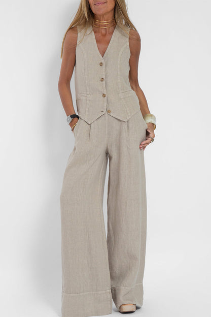 Beading V Neck Sleeveless Two Pieces
