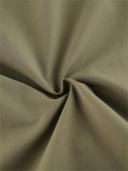 Green Cargo Pants With Straight Leg and Pockets