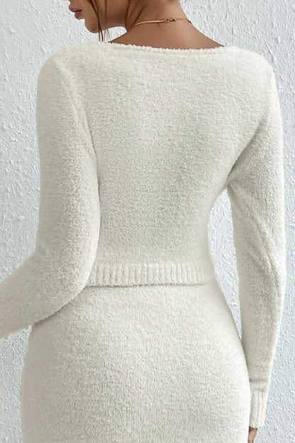 Street Strap Design V Neck Long Sleeve Two Pieces