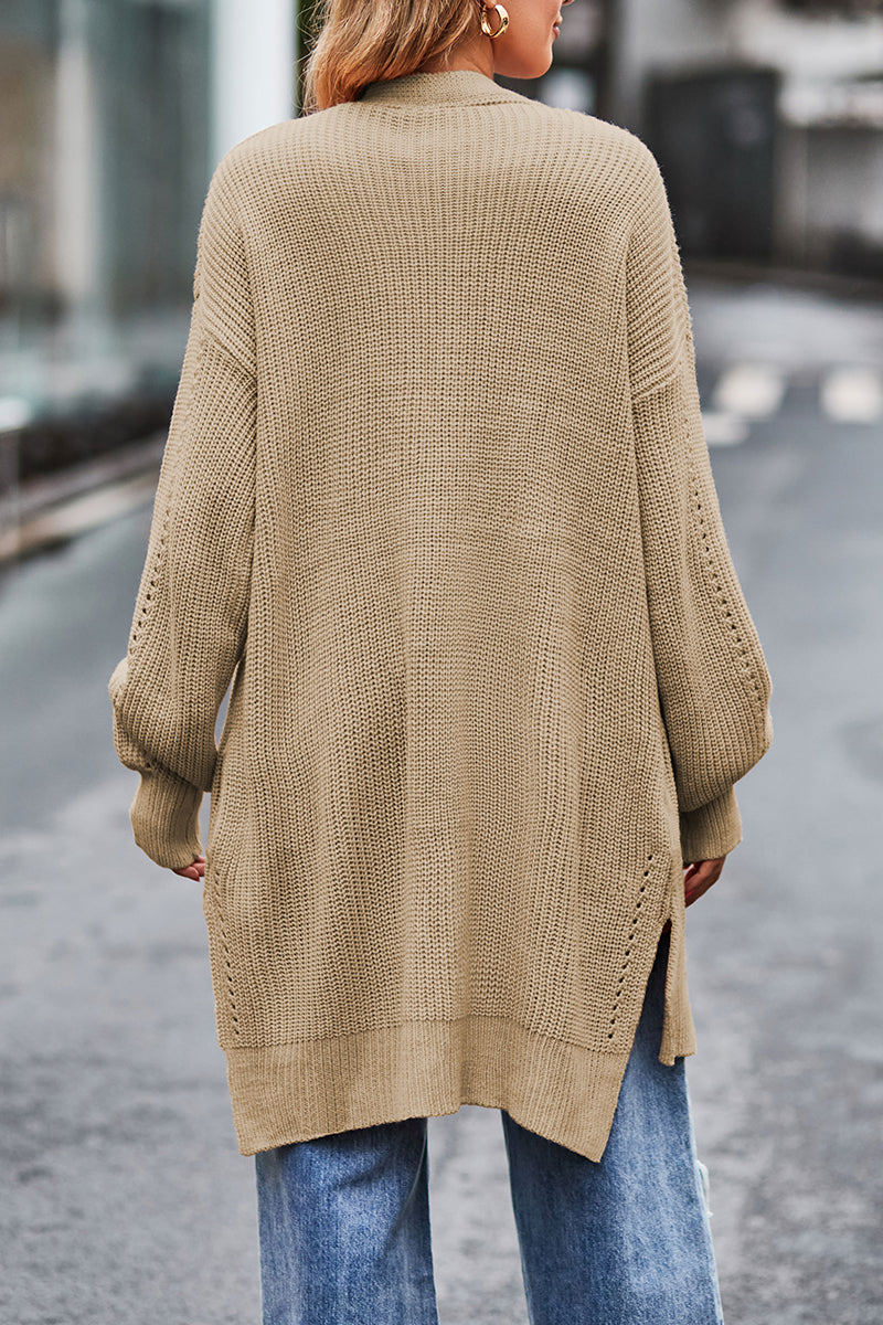 Street Pocket Cardigan Collar Tops
