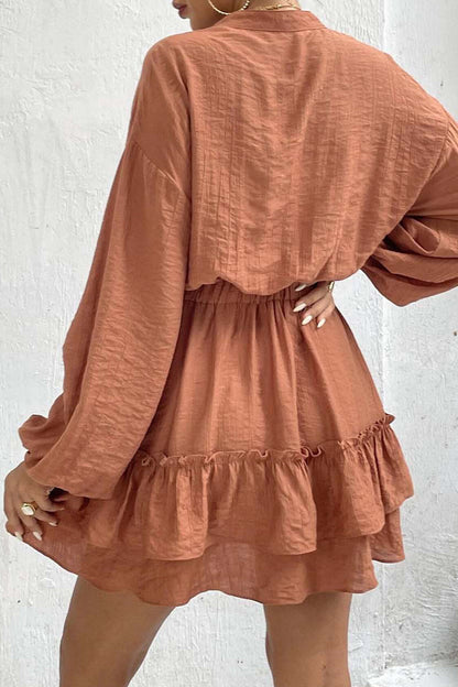 Flounce Half a Turtleneck Waist Skirt Dresses