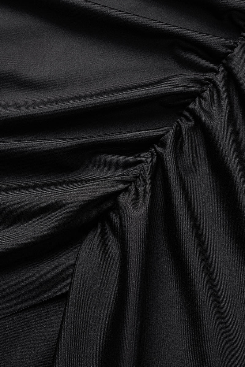 Backless Slit Fold V Neck Wrapped Skirt Dresses