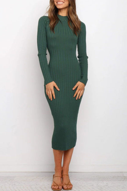 Simplicity Backless O Neck One Step Skirt Dresses