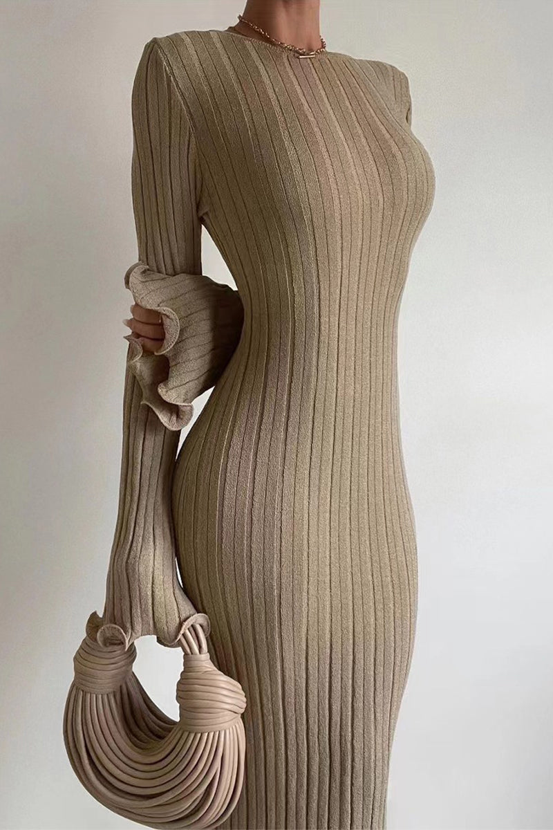 Backless U Neck Wrapped Skirt Dresses
