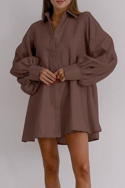 Work Bandage Turndown Collar Waist Skirt Dresses