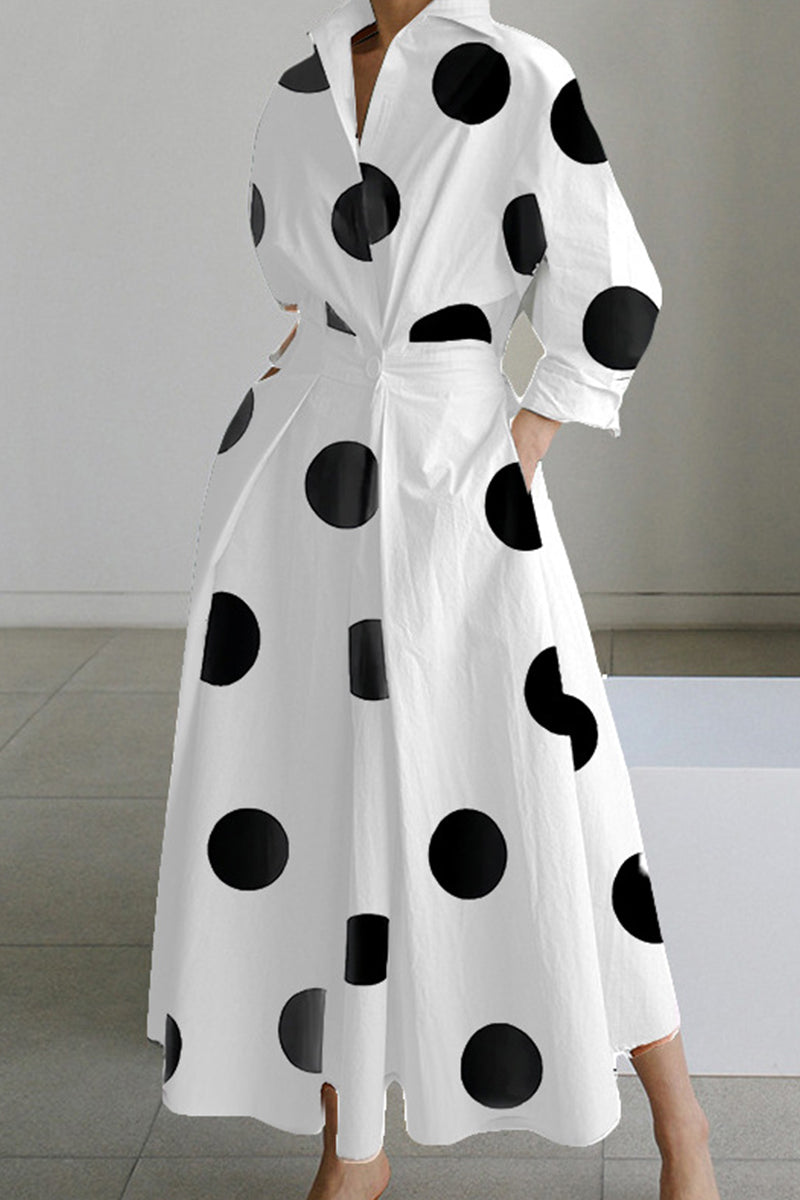 Print Patchwork V Neck Long Dresses(10 Colors)