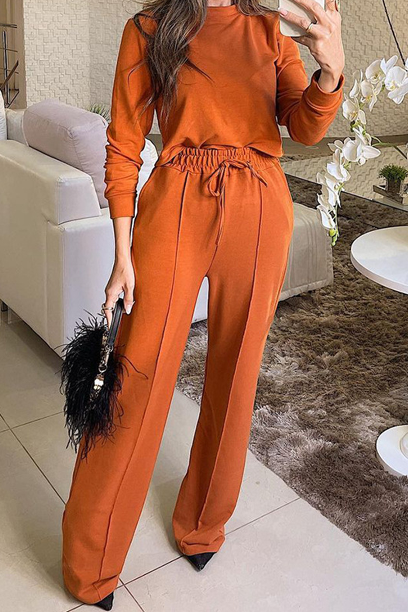 Frenulum O Neck Long Sleeve Two Pieces