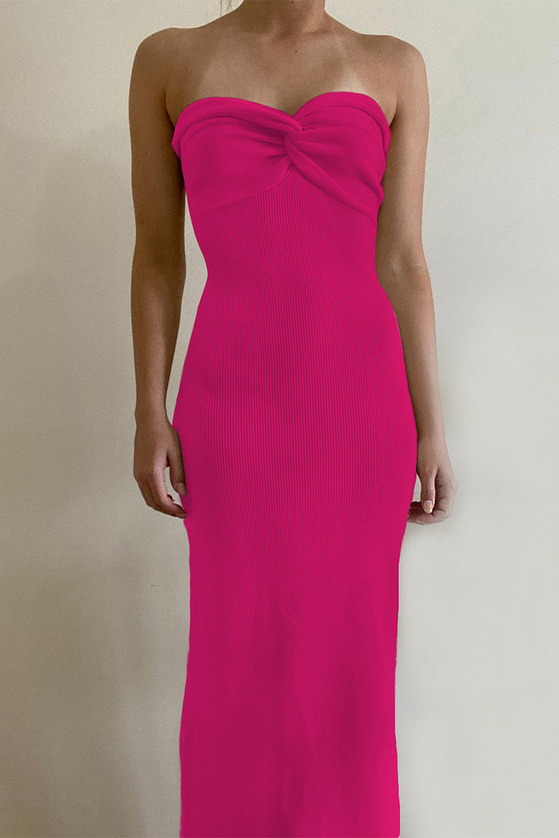 Asymmetrical Strapless One Step Skirt Dresses(11 Colors)
