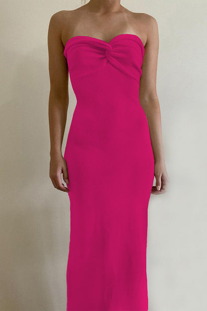 Asymmetrical Strapless One Step Skirt Dresses(11 Colors)