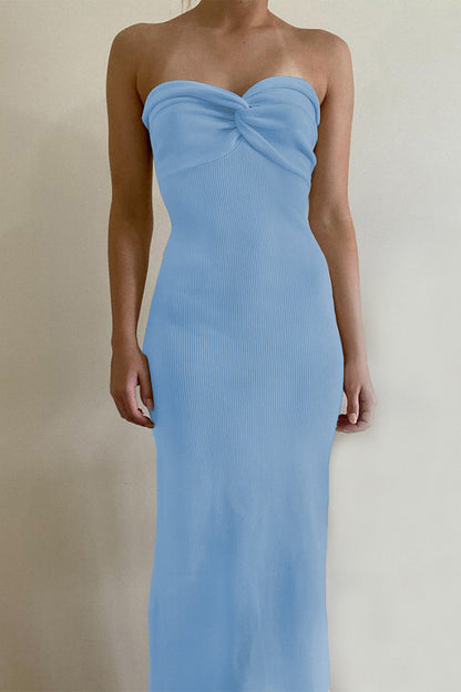 Asymmetrical Strapless One Step Skirt Dresses(11 Colors)