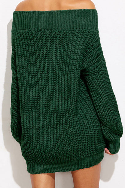Patchwork V Neck Sweaters(3 Colors)