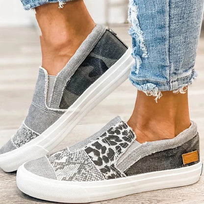 Daily Patchwork Printing Round Comfortable Out Door Flats Shoes