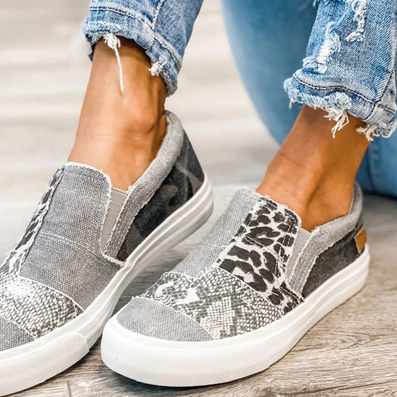 Daily Patchwork Printing Round Comfortable Out Door Flats Shoes