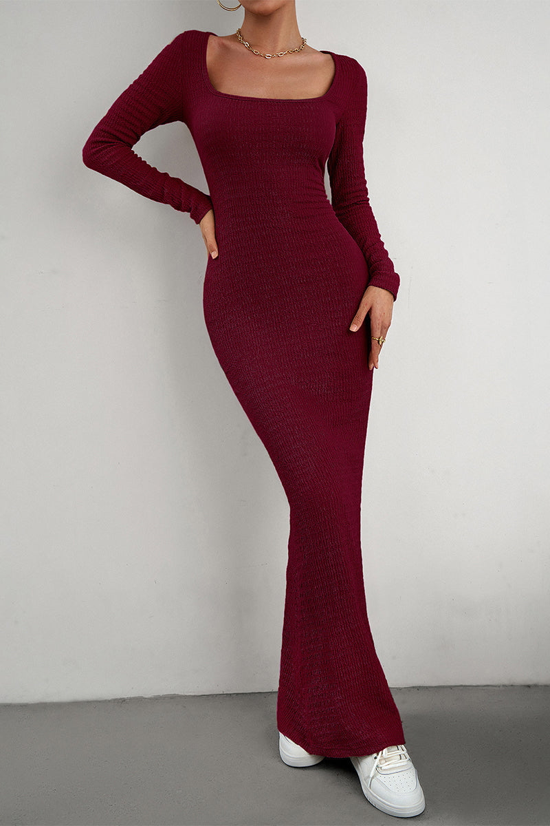 Square Collar One Step Skirt Dresses