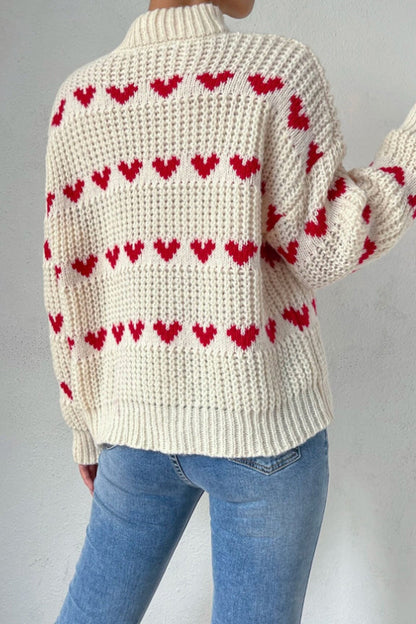 Sweet Geometric Weave Turtleneck Sweaters