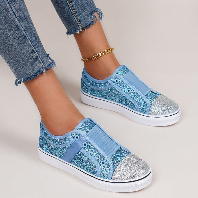 Patchwork Contrast Round Comfortable Out Door Flats Shoes