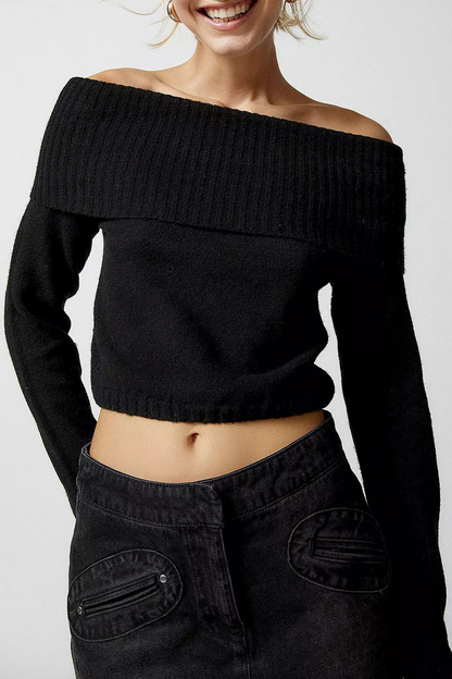 Backless Off the Shoulder Sweaters(5 Colors)