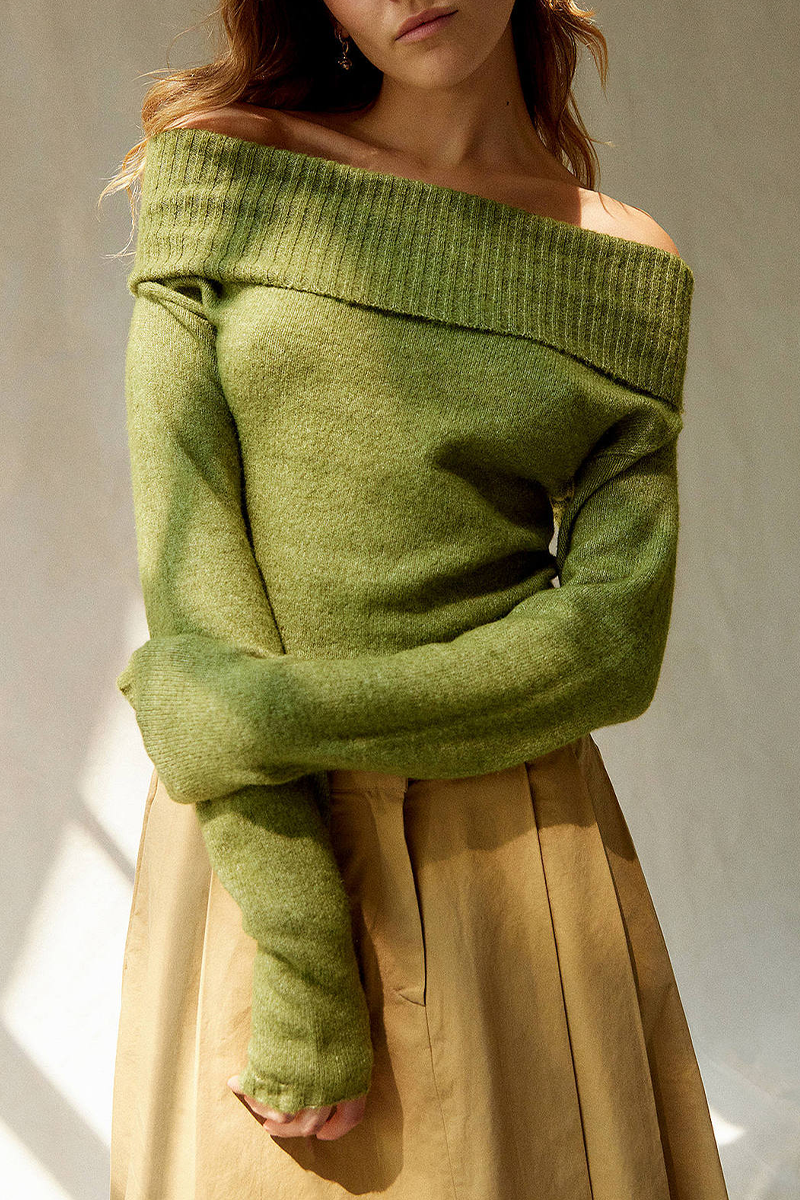 Backless Off the Shoulder Sweaters(5 Colors)