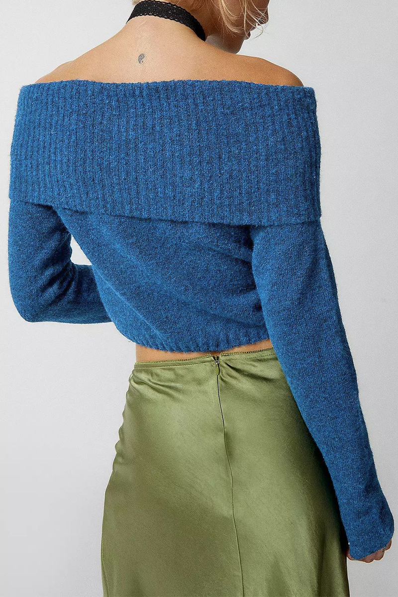 Backless Off the Shoulder Sweaters(5 Colors)